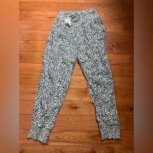 Aerie Linen Blend Animal Print Jogger Pants
